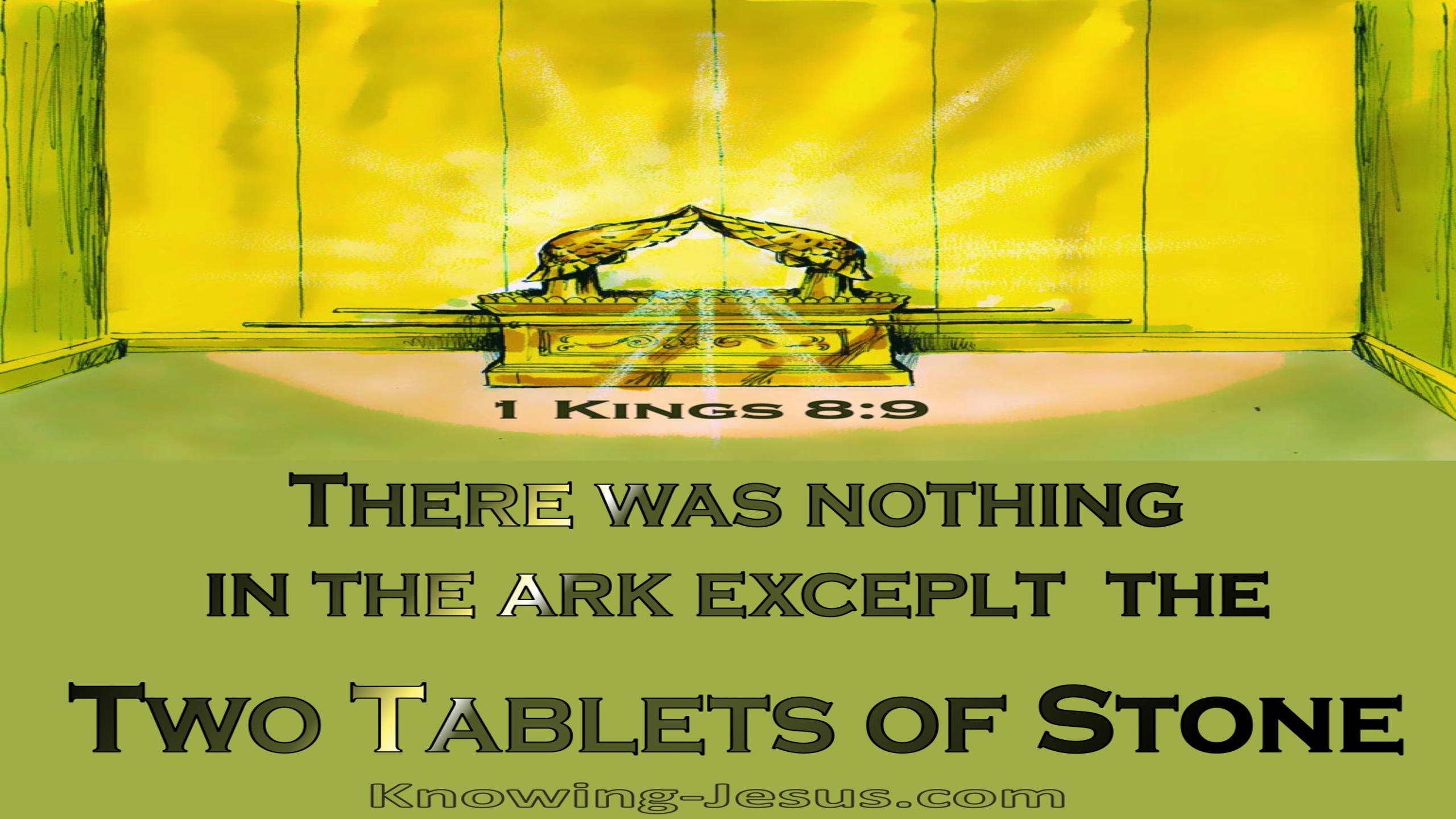 1 Kings 8:9 Nothing In The Ark But Two Tablets Of Stone (sage)